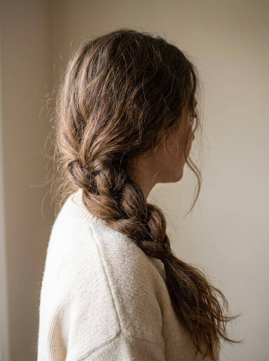 Einfacher Flechtzopf - einfache Frisur für lange Haare